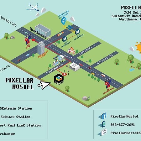 Pixellar Hostel Bangkok Exterior photo